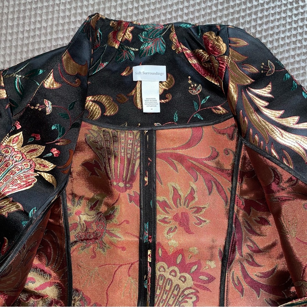 Soft Surroundings Moon Dynasty Brocade Jacquard Jacket - Picture 2 of 16